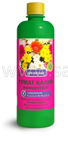 Удобрение для цветочных Гумат Калия 0,5л